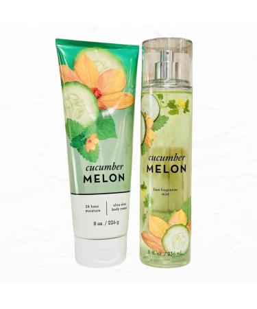 Cucumber Melon Body Care Duo | Fine Fragrance Mist 8 fl. oz. and Body Cream 8 oz. | Full Size Gift Set (Packaging Design Styles May Vary) - Buy Online on GoSupps.com