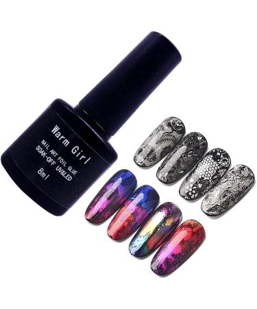 Nail Art Foil Glue Gel 8ML - 2 Bottles | For Foil Stickers and Nail Transfer | UV LED Lamp Required | DIY Manicure Art - Buy Online on GoSupps.com