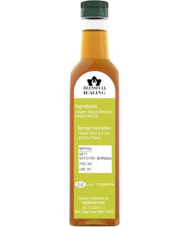 Blessfull Healing Cold Pressed Rosemary Infused Oil for Healthy Cooking Skin Glow 250 ml / 8.45 fl oz Pack of 1 - Buy Online on GoSupps.com