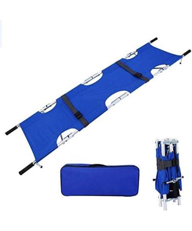 Stretcher Bed Portable Folding Stretcher Multifunctional Foldable Stretcher Bed Emergency Transport Stretcher with Storage Bag Natural (Blue) - Buy Online on GoSupps.com