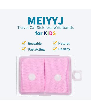 Kids Anti-Nausea Wristbands - Pink Motion Sickness Relief Bands for Car & Sea Sickness - Buy Online on GoSupps.com