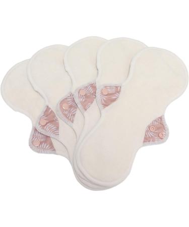 5pcs Washable Bamboo Fiber Menstrual Pads | Reusable & Absorbent | Skin-Friendly | Pink Color - Buy Online on GoSupps.com