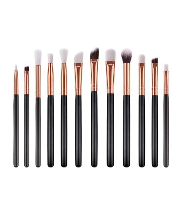 12 Set Wooden Eye & Eyebrow Brushes - Multicolor Makeup Shadow Brush for Professional Application - Buy Online on GoSupps.com