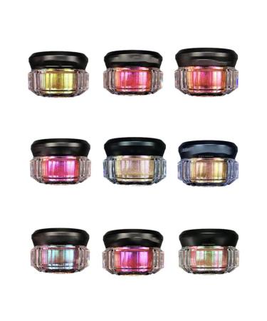 9 Colors Multichrome Chameleon Eyeshadow, Metallic Diamond Eyeshadow Palette, Shimmer Light Changing Pigmented Eyeshadow Powder, Professional Eyeshadow Makeup