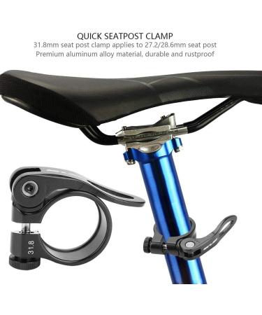 Aluminum Alloy Quick Release Bike Post Clamp for 27.2/28.6mm Seat Post - Black - Buy Online on GoSupps.com