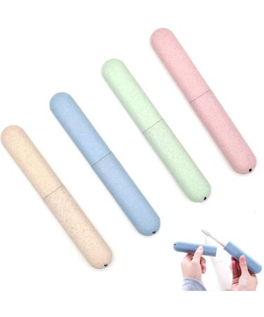 HSKIXNBGYLTAT toothbrushes box 4 pieces portable storage box toothbrush holder travel toothbrush ethic travel toothbrush for traveling cleaning cleaning brushes on outdoor camping colors