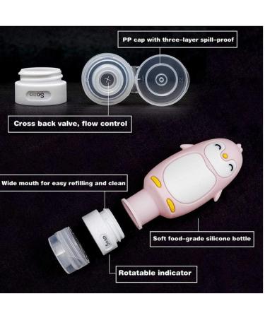 Longsing Silicone Travel Bottles - Shampoo Conditioner Lotion & Cosmetics - Leakproof & Durable - Ideal for Travel (Rosa) - Buy Online on GoSupps.com