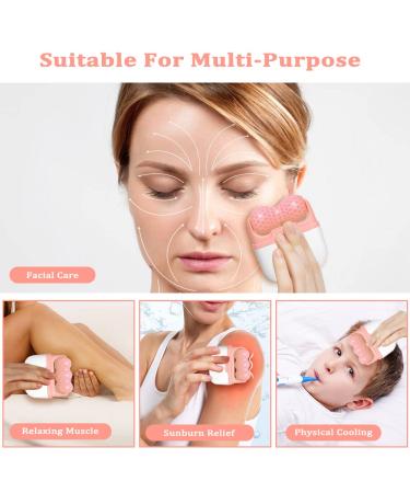 PrettyCare Pink Ice Roller for Face and Eye - Relief from Puffiness, Migraine, Pain & Minor Injuries - Summer Cooling Skin Care Product - Buy Online on GoSupps.com