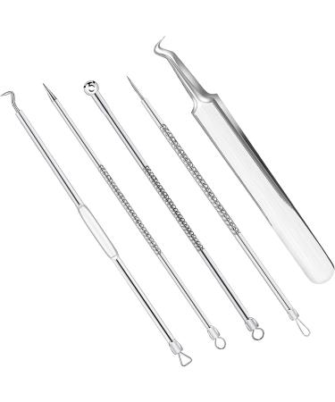 Smukdoo Blackhead Remover Tool Set - 5 Piece Curved Tweezer & Pimple Popper Kit - Buy Online on GoSupps.com