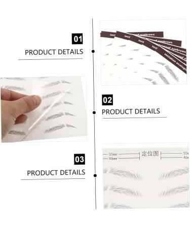 Balacoo 6pcs Eyebrow Stickers 3d Stickers Brown Eyebrow Sticker Imitation Eyebrow Sticker 6d - Buy Online on GoSupps.com