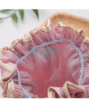 Aprilhair 4-Pack Double Waterproof Shower Caps for Women - Reusable EVA Bathing Hat - Medium Pink/Grey - Buy Online on GoSupps.com