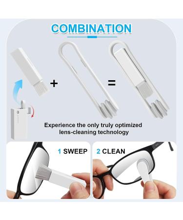 5-in-1 Eyeglass Cleaner Kit with Carbon Microfiber Technology - Anti Fog Spray, Cleaning Clips, Cloth & Brush - Buy Online on GoSupps.com