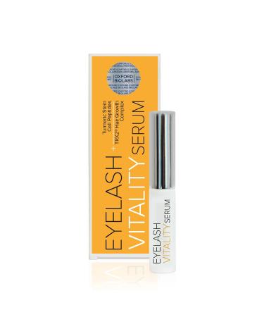 Eyelash Vitality Growth Serum - Lash Enhancing Growth Serum Complex - Irritation Free - Hypoallergenic Naturally-based Turmeric Growth Achieve Longer Thicker & Healthier Lashes 3.5 ml