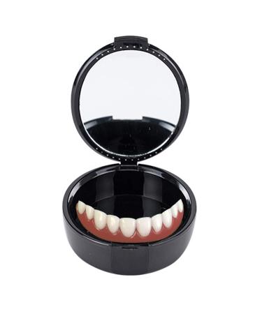 Focushop 2 Pcs Portable Dental Retainer Cases with Mirror for Orthodontic Storage (Black and White) - Buy Online on GoSupps.com