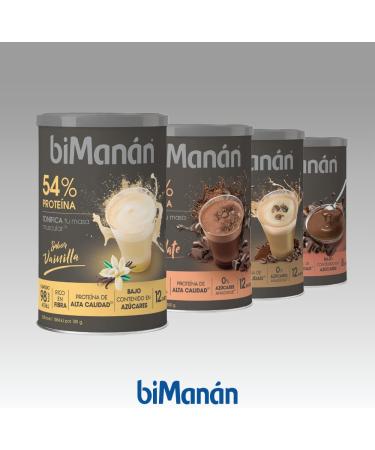 BIMAN N - Protein Shakes - Vanilla Flavor - High-Protein Smoothie to Tone and Increase Muscle Mass - Delicious Protein Product with Vanilla Flavor - 360 g 12 Servings - Buy Online on GoSupps.com