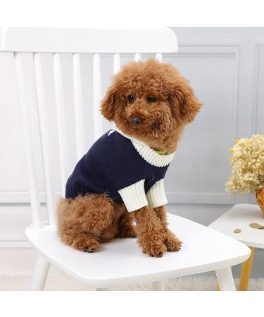 Warm Dog Hooded Sweater for Small Dogs - Thick Winter Hoodie (Marineblau-XL) | Cozy Puppy Clothing - Buy Online on GoSupps.com
