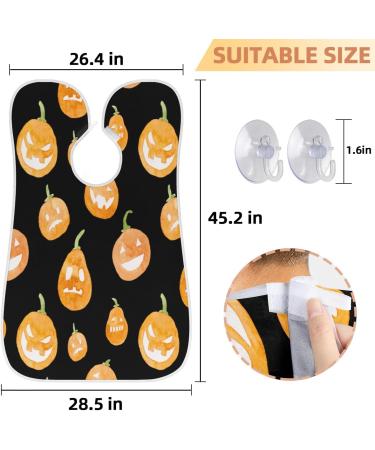 Beard Bib Apron for Men - Non-Stick Waterproof Hair Catcher for Shaving & Trimming | Ideal Grooming Cape & Halloween Pumpkin Painting Accessory - Buy Online on GoSupps.com