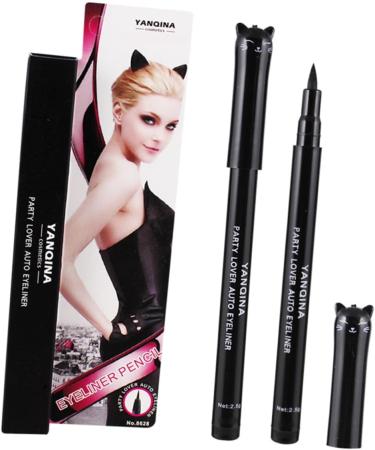 FOMIYES 2pcs Female Lady Printing Cat Eyeliner Tool Pen for Cool Makeup Woman 1 count (Pack of 1) Blackx2pcs - Buy Online on GoSupps.com