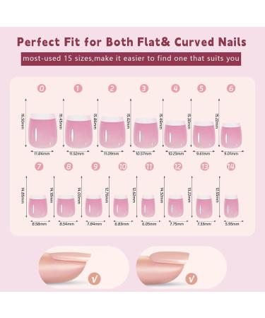 150 -Adhesive False Nails With White French Tips Stick On Full Nails False Nails Wedding Bridal Nails Makeup Supplies 04 - Buy Online on GoSupps.com