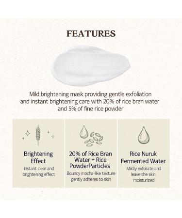 SKINFOOD Rice Daily Mask 210g - Exfoliating Scrub for Dark Skin | Facial Cleanser & Pore Exfoliator | Unisex Rice Mask for Soft Skin - Buy Online on GoSupps.com