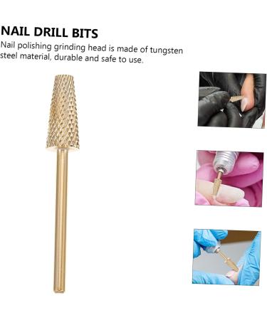 DOITOOL Nail Polisher Nail Art Self Hair Cutting Band Nail Drill Tool Drill Bit for Metal Nail Polishing Shape Tools Electric Nail File Pedicure Tools Power Tools Set Plastic Artificial 4x0.5cm Golden - Buy Online on GoSupps.com