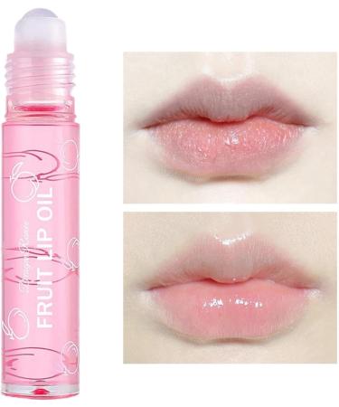 Roll On Lip Gloss Fruity Flavors Rolling Ball Lip Oil Set Colorless Transparent Lip Oil Moisturizing Plumper Glossy Lip Makeup Flavored Lip Gloss Set (Peach 8ml) - Buy Online on GoSupps.com