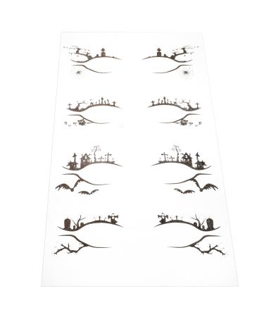 Hemoton 4 Pairs Halloween Eyeliner Stickers Eyeshadow Decor Halloween Makeup Tools Eyeliner Decals