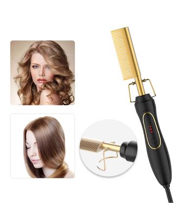 2-in-1 Hot Hair Brush & Straightener | Electric PTC Heating Curler + Dryer for Home Use - Buy Online on GoSupps.com