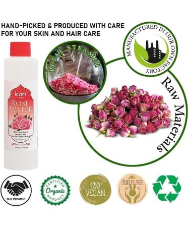100% pure natural Rose water for facial hydrating smoothing 250ml - Buy Online on GoSupps.com