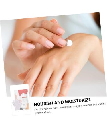minkissy 2 Pairs Hand Hands Hydrating Gloves Hand Exfoliant Moisturizing Hand Moisturizing Hand Exfoliating White Non-Woven Fabric Exfoliating Set Moisten Hands 18X11.5cm - Buy Online on GoSupps.com