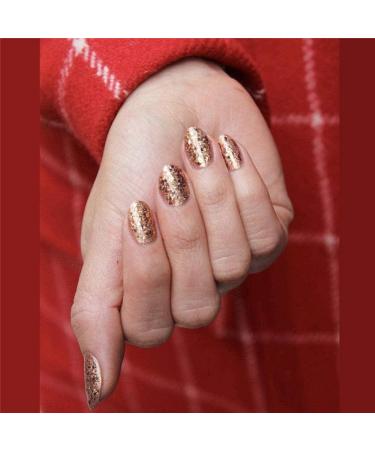 Huil artificial nails fake nails golden sequins round artificial nail manicure sticker sticker for finished nails 24 pieces