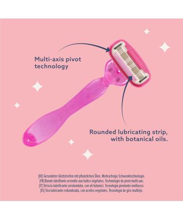 by Amazon Women's 5-blade razor refill in pink 10 count (Pack of 1) 10 Refills - Buy Online on GoSupps.com