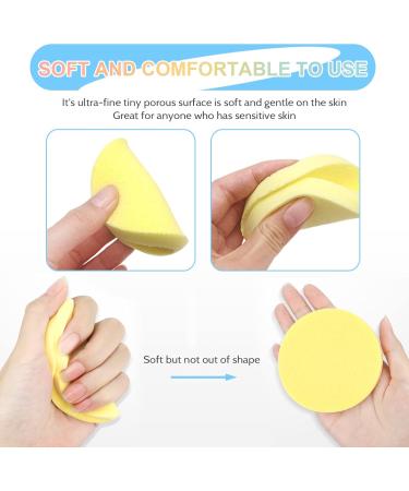 120 Pieces Compressed Facial Sponges - Professional Makeup Removal Exfoliating Spa Cleaning Sponges (Yellow Pink Blue - Buy Online on GoSupps.com