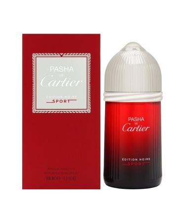 Pasha de Cartier Edition Noire Sport for Men 3.3 oz Eau de Toilette Spray 3.3 Fl Oz (Pack of 1)