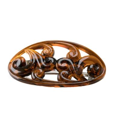 1pc patent clasp large ornament 8x4.2 in havana - Made in Germany - WeLoveBeads