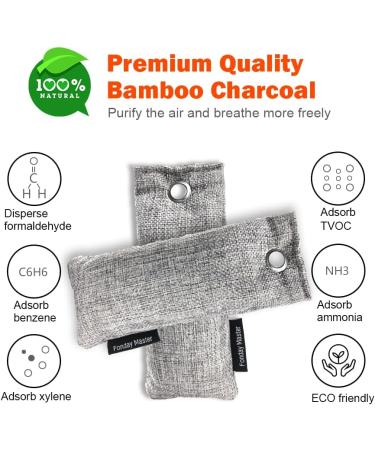 Fonday 2 Packs Shoe Deodorizer Bags - Bamboo Charcoal Odor Eliminator & Air Purifier for Gym Car Pet & Closet - Buy Online on GoSupps.com