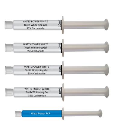 Watts Power 35% Dual Action Teeth Whitening Gels Huge 10ml - 4 Huge 10ml Gels Plus Aftercare Gel - Optimized OTC Dual Action for Surface and Deep Stains for Quick Results - Made in The USA - Kosher Mint 0.34 Fl Oz (Pack ... - Buy Online on GoSupps.com
