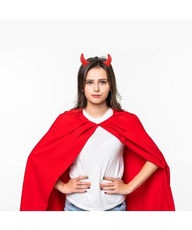 minkissy Devil Horns Headband - Halloween Devil Ears Hairband - Cosplay Parties Costume Accessory for Women Kids Red Halloween Party - Buy Online on GoSupps.com