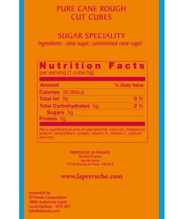 Pure Cane Sugar Cubes La Perruche Brown Sugar Specialty Cubes Premium Quality Perfect Portions 250g - Buy Online on GoSupps.com