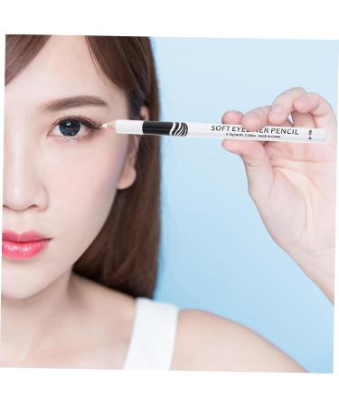 AUTSUPPL 20 Pcs White Makeup Supply Eyeliner Pens Wooden Pole Lip Liner Pencil Eyeshadow - Buy Online on GoSupps.com