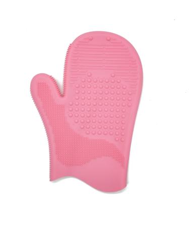 Makeup Brush Cleaner Silicone Glove Washing Scrubber Board Cosmetic Foundation Brush Cleaning Tools Pink