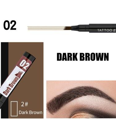 Eyebrow Pencil with Multi Forks | Long-Lasting and Waterproof Eye Brow Contouring Everyday Women Cosmetics for Eyes for Home Working Traveling Gathering Dating 2#maroon/dark brown - Buy Online on GoSupps.com