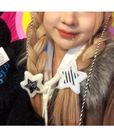 OTEEGX Cute Fluffy Y2K Star Hair Clips - 3PCS Furry Hair Pins for Women | Plush Y2K Accessories - Buy Online on GoSupps.com