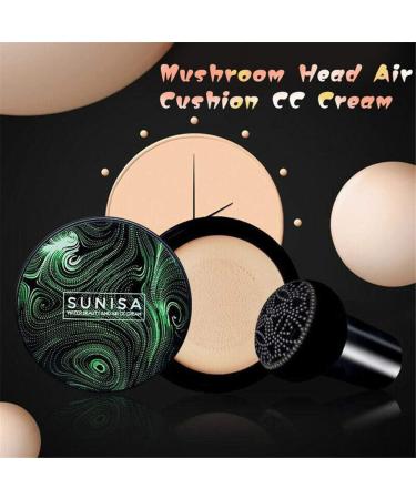 Sunday88 Mushroom Head Air Cushion BB Cream Concealer Foundation + Sponge CC Cream - Long Lasting, Moisturizing, Whitening, Brightening - Buy Online on GoSupps.com