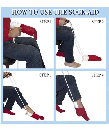 Deluxe Sock Aid And Off Stocking Slider Pulling Assist Foam Handles - Buy Online on GoSupps.com