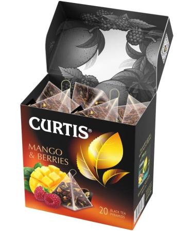 CURTIS TEA MANGUE & BAIES TH NOIR EN FEUILLES M LANG DES AR MES DE MANGUE DE FRAMBOISE ET D'AGRUMES 20 PYRAMIDES INDIVIDUELLES EN MAILLE - Buy Online on GoSupps.com