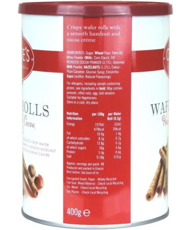 Chloe's Hazelnut & Cocoa Wafers 400g - Buy Online on GoSupps.com