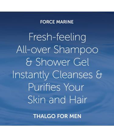 THALGO Men Wake-Up Shower Gel - Moisturizing Body Wash & Shampoo | 6.76 Fl Oz - International Shipping - Buy Online on GoSupps.com