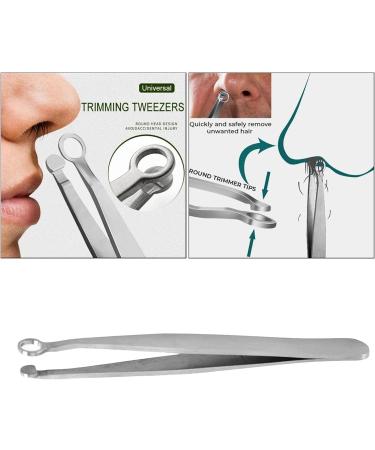 Fenteer Stainless Steel Nose Hair Trimming Tweezers - Precision Grooming for Smooth Nose Hair Removal - Buy Online on GoSupps.com