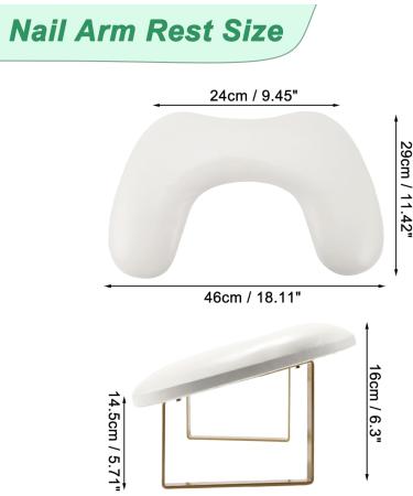 VOCOSTE Arm Rest for Nails Tech U Shaped Nail Hand Rest White - Buy Online on GoSupps.com